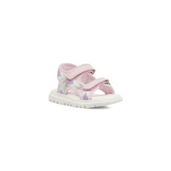Sandali rosa da Bambina con ricami multicolor e strappo Lumberjack