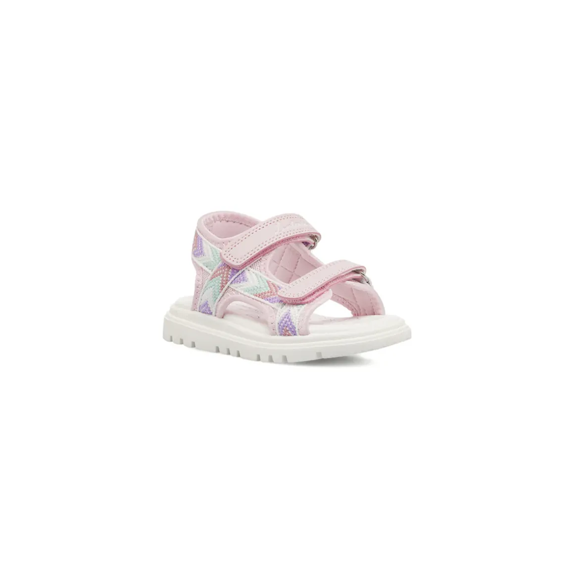 Sandali rosa da Bambina con ricami multicolor e strappo Lumberjack