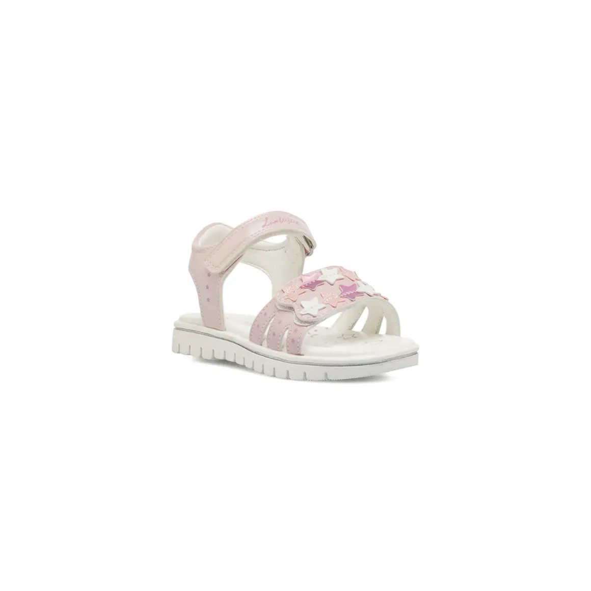 Sandali rosa da Bambina con stelle glitterate e strappo Lumberjack