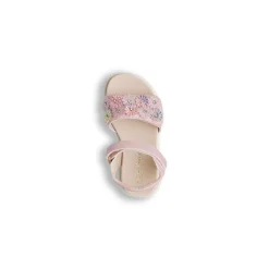 Sandali Rosa da Bambina e Ragazza con Fiori e Strass e glitter Dieci Baci