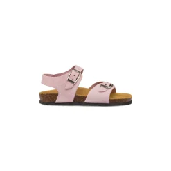 Sandali rosa da Bambina in pelle effetto scamosciato con fibbie Settenote
