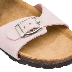 Sandali rosa da Bambina in pelle effetto scamosciato con fibbie Settenote