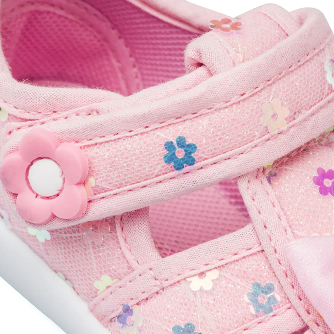 Sandali rosa da Bambina intrecciate con fiocco Le scarpe di Alice