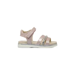 Sandali rosa perlati da Bambina con strass Le scarpe di Alice