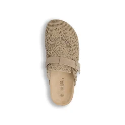 Sandali Sabot Beige da Donna con lavorazione intreccio Lora Ferres