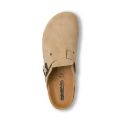 Sandali sabot da uomo beige effetto scamosciato con fibbia Riflessi Urbani