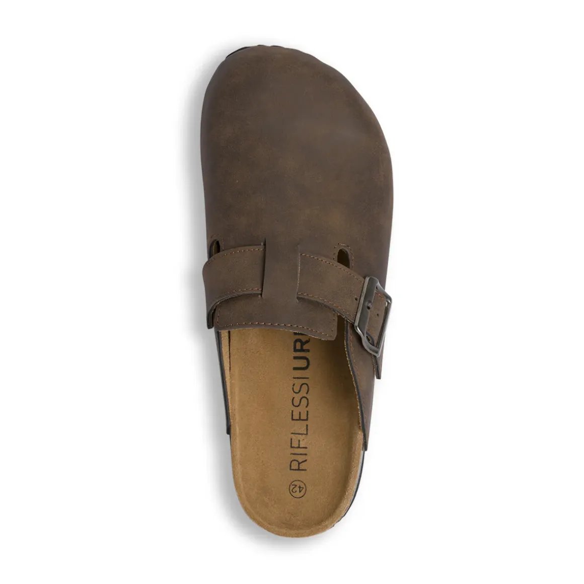 Sandali sabot marroni da Uomo con soletta in pelle Riflessi Urbani