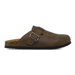 Sandali sabot marroni da Uomo con soletta in pelle Riflessi Urbani