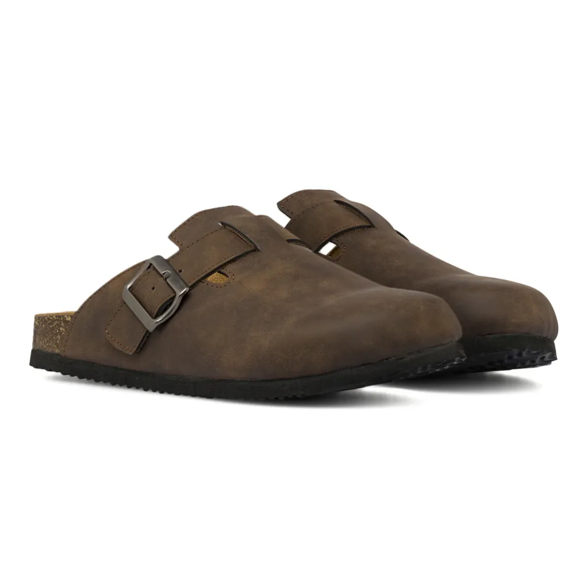 Sandali sabot marroni da Uomo con soletta in pelle Riflessi Urbani