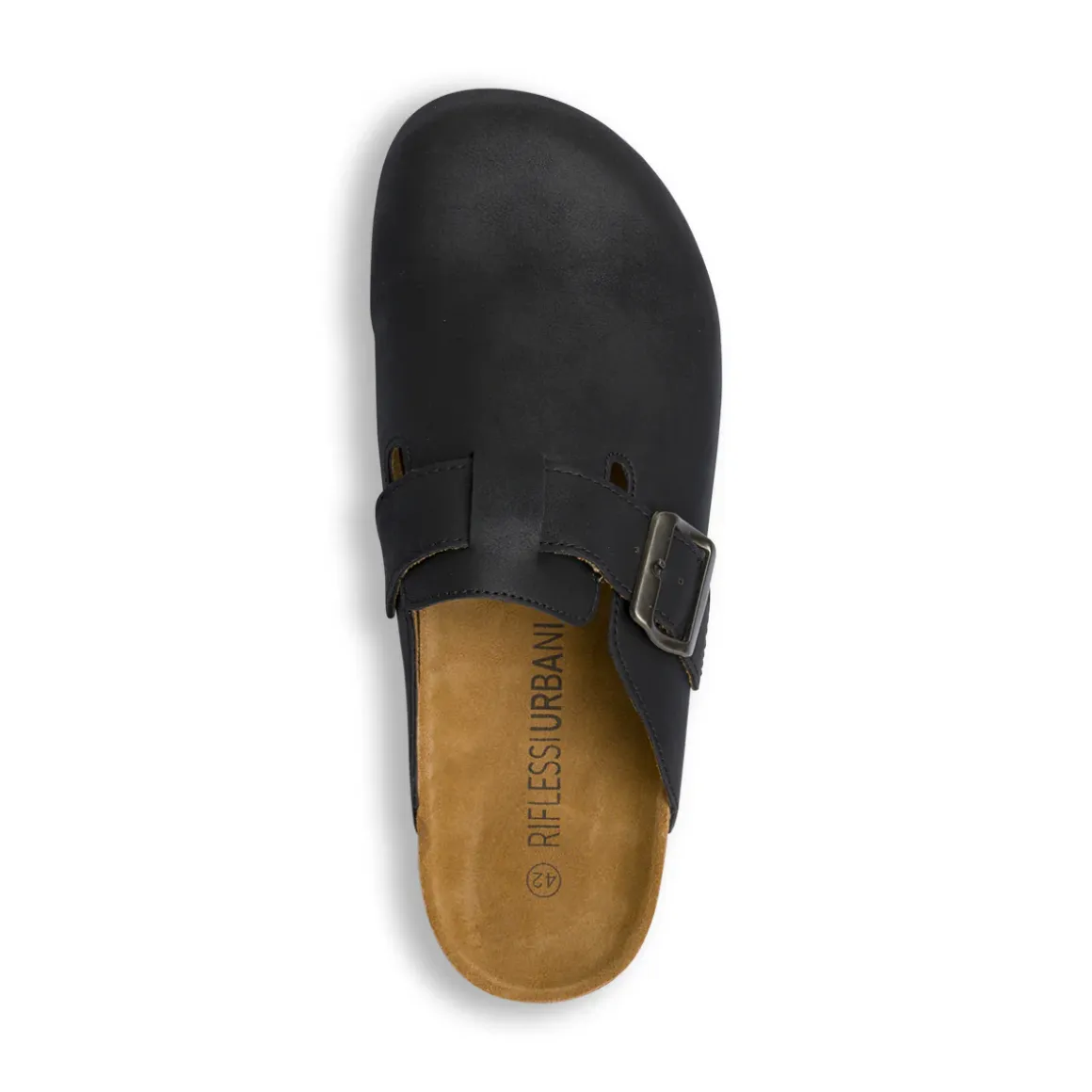 Sandali sabot neri da Uomo con soletta in pelle Riflessi Urbani