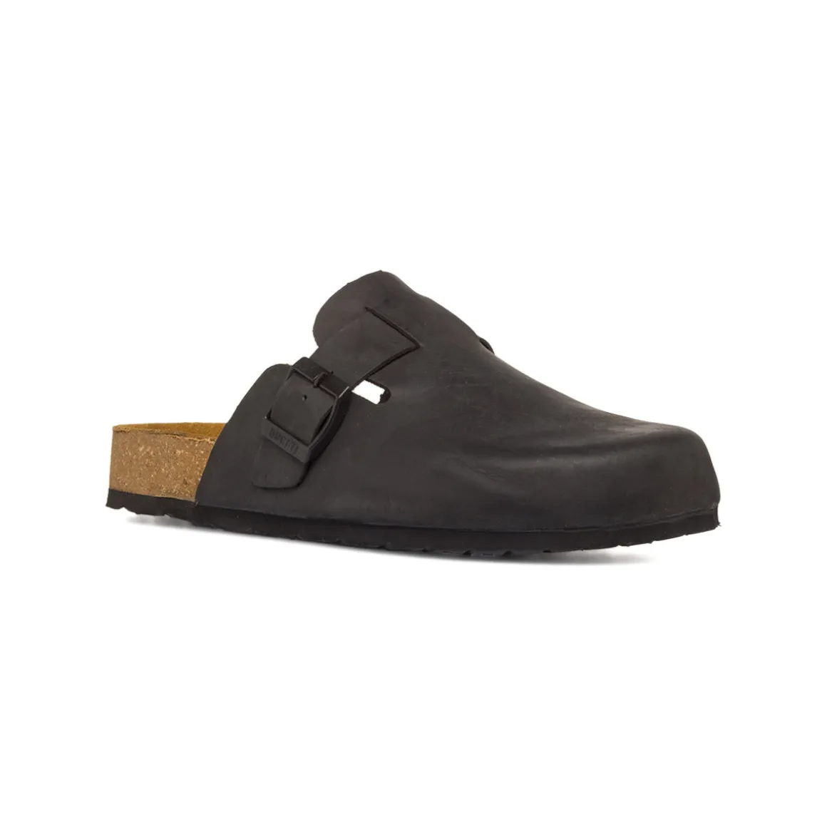 Sandali Sabot Neri Ducati da Uomo con Soletta in pelle e Fibbia