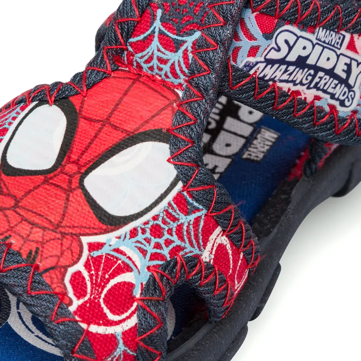 Sandali Spiderman Blu e rossi con stampa da bambino Primi Passi