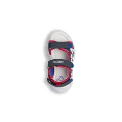 Sandali sportivi bicolore blu e rossi da Bambino con strappo Kappa