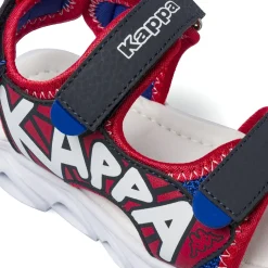 Sandali sportivi bicolore blu e rossi da Bambino con strappo Kappa