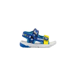 Sandali sportivi blu da Bambino con chiusura a strappo Sonic