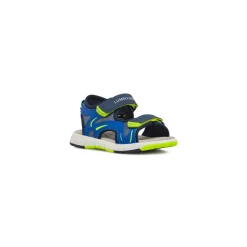 Sandali sportivi blu da Bambino con strappo e dettagli lime Lumberjack