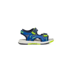 Sandali sportivi blu da Bambino con strappo e dettagli lime Lumberjack