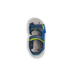 Sandali sportivi blu da Bambino con strappo e dettagli lime Lumberjack