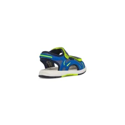 Sandali sportivi blu da Bambino con strappo e dettagli lime Lumberjack