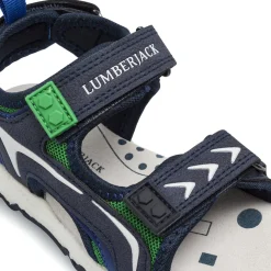 Sandali sportivi blu da Bambino con dettagli verdi Lumberjack