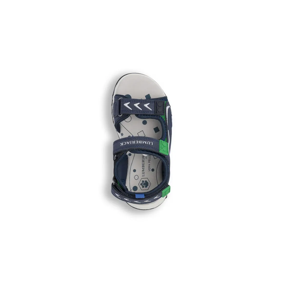 Sandali sportivi blu da Bambino con dettagli verdi Lumberjack