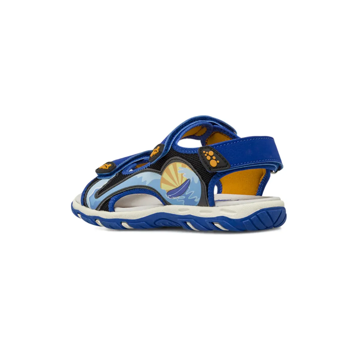 Sandali sportivi blu da Ragazzo con stampe surf e strappo Space Boy