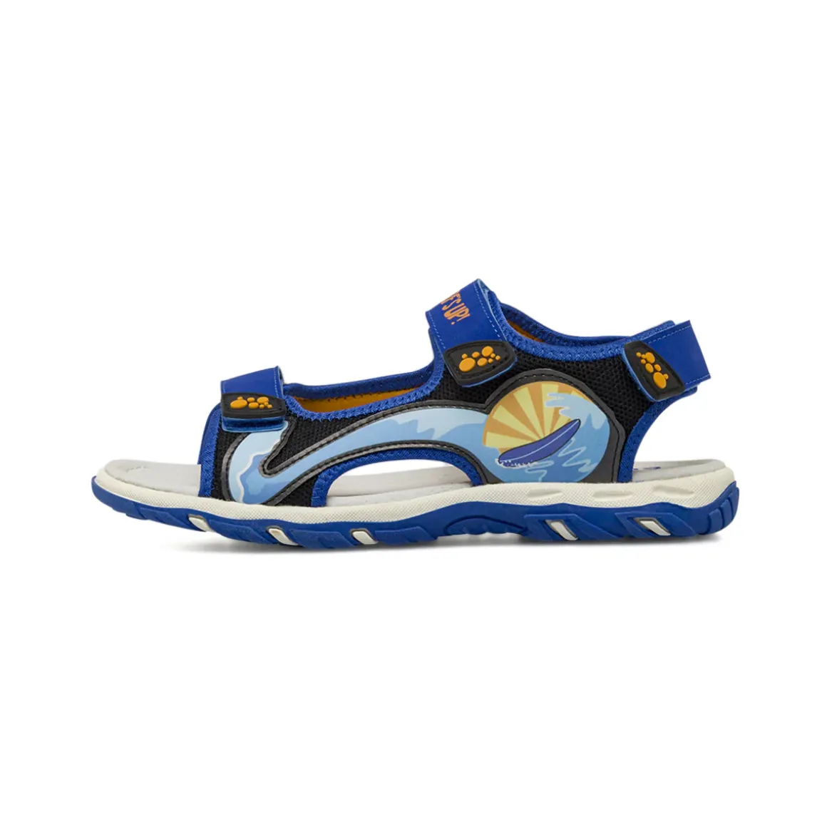Sandali sportivi blu da Ragazzo con stampe surf e strappo Space Boy
