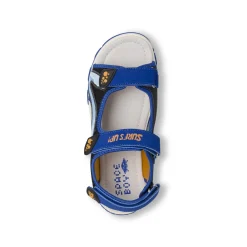 Sandali sportivi blu da Ragazzo con stampe surf e strappo Space Boy