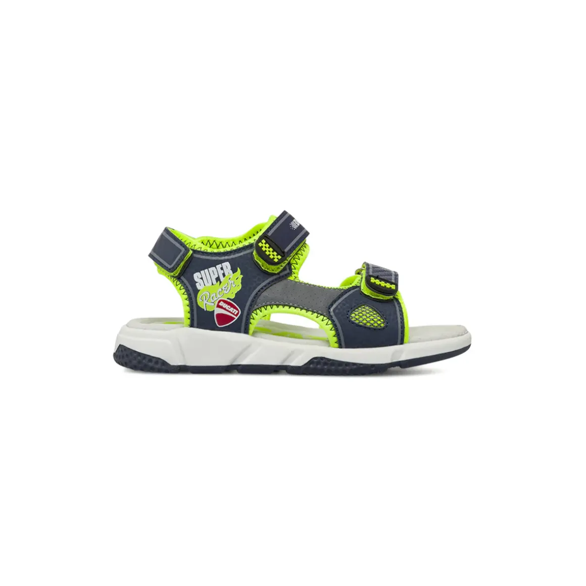 Sandali sportivi da Ragazzo blu e lime con dettagli Super Racer Ducati
