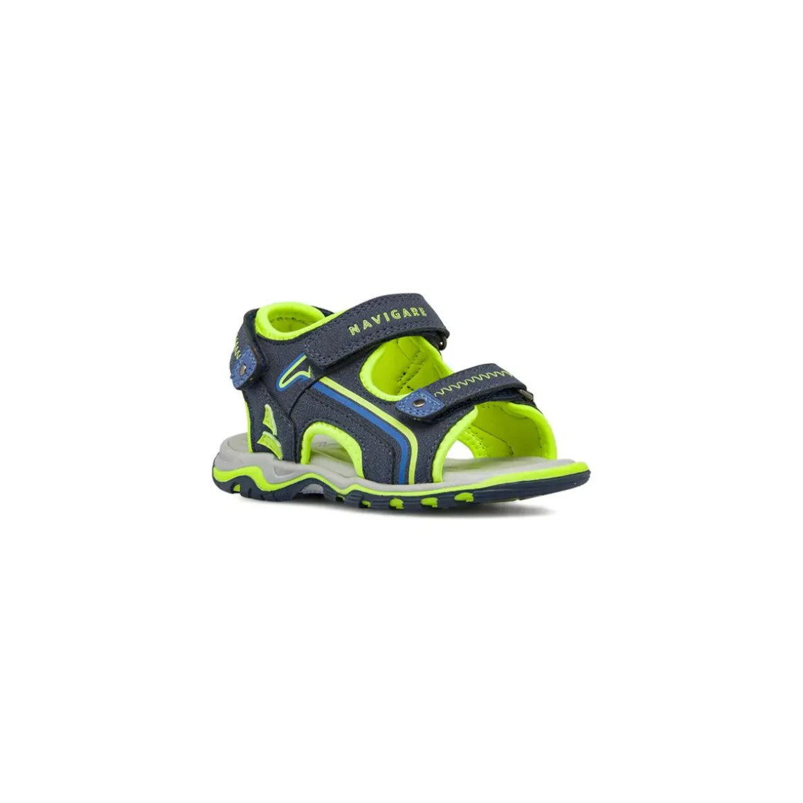 Sandali sportivi da Ragazzo blu e verde lime con logo Navigare