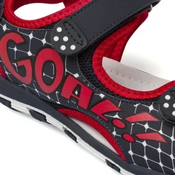 Sandali sportivi da Ragazzo blu con scritte rosse e strappo Space Boy