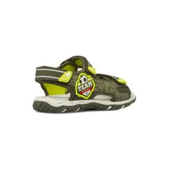 Sandali sportivi da Ragazzo verdi con patch color lime Space Boy
