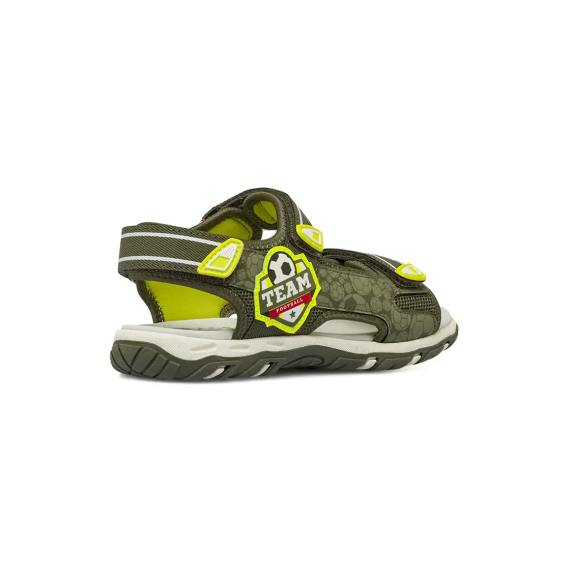 Sandali sportivi da Ragazzo verdi con patch color lime Space Boy