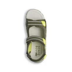 Sandali sportivi da Ragazzo verdi con patch color lime Space Boy