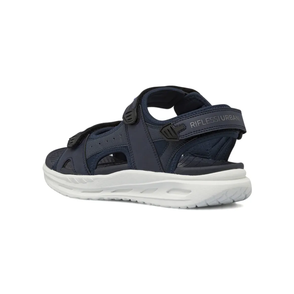 Sandali sportivi da Uomo blu navy con triplo strappo Riflessi Urbani