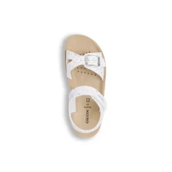 Sandali traspiranti bianchi da Bambina con stelle glitterate Geox