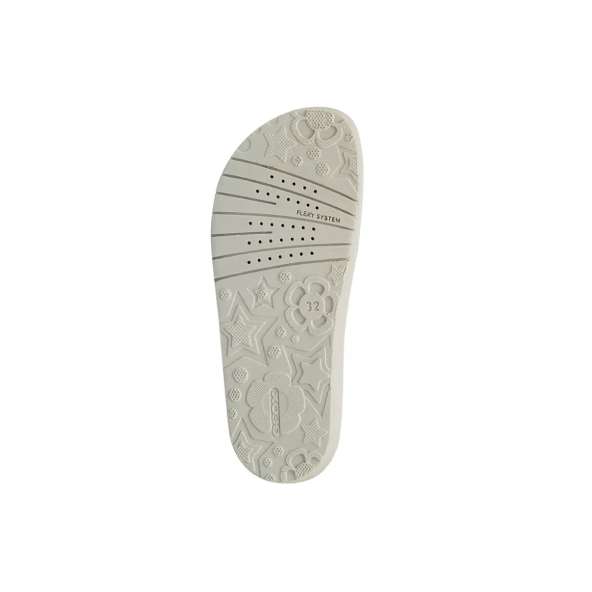 Sandali traspiranti bianchi da Bambina con stelle glitterate Geox