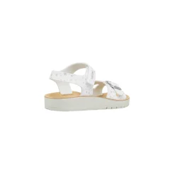 Sandali traspiranti bianchi da Bambina con stelle glitterate Geox