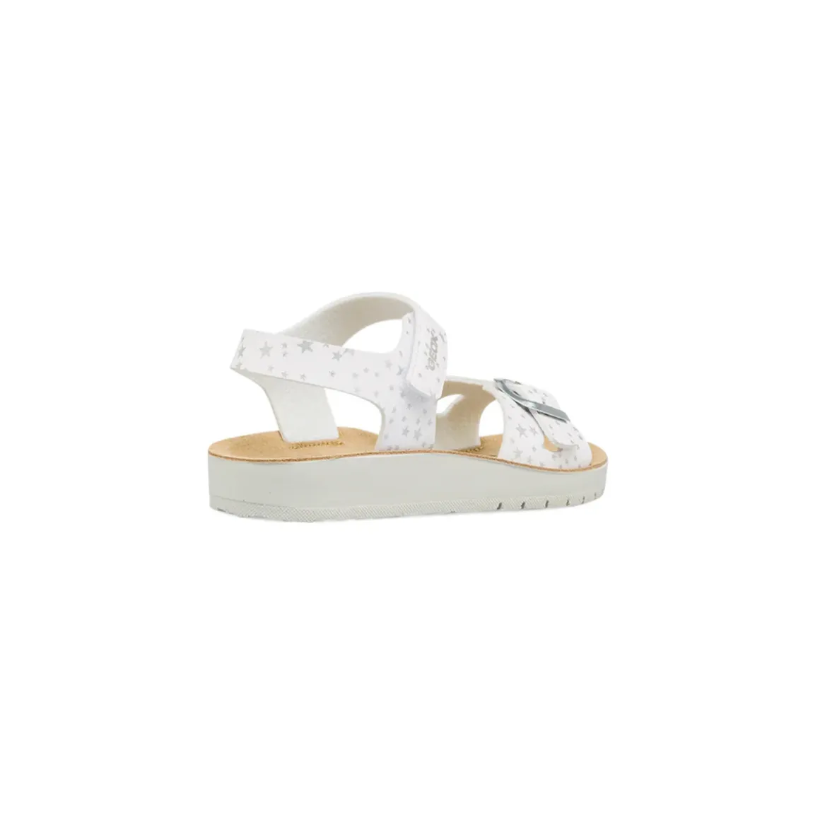 Sandali traspiranti bianchi da Bambina con stelle glitterate Geox