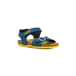 Sandali traspiranti blu con fibbie da Ragazzo Geox