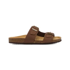 Sandali traspiranti marroni in pelle da donna Geox Brionia