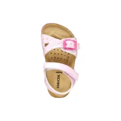 Sandali traspiranti primi passi Bambina rosa con stampa unicorni Geox