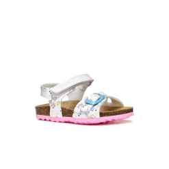 Sandali traspiranti primi passi da Bambina bianchi con fibbie Geox