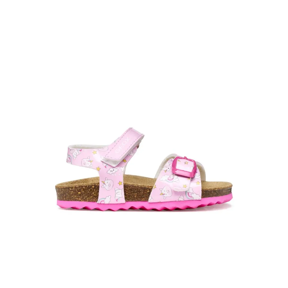 Sandali traspiranti rosa da Bambina con stampa unicorni Geox