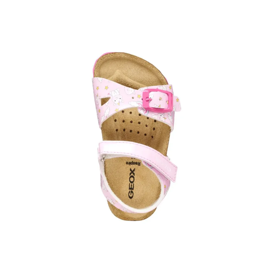 Sandali traspiranti rosa da Bambina con stampa unicorni Geox