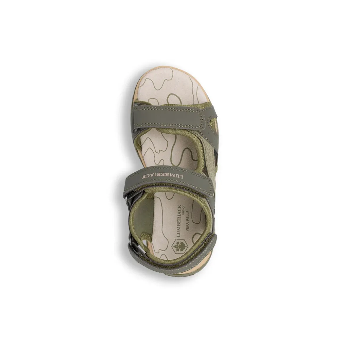 Sandali Verdi da Bambino con chiusura a strappo Lumberjack