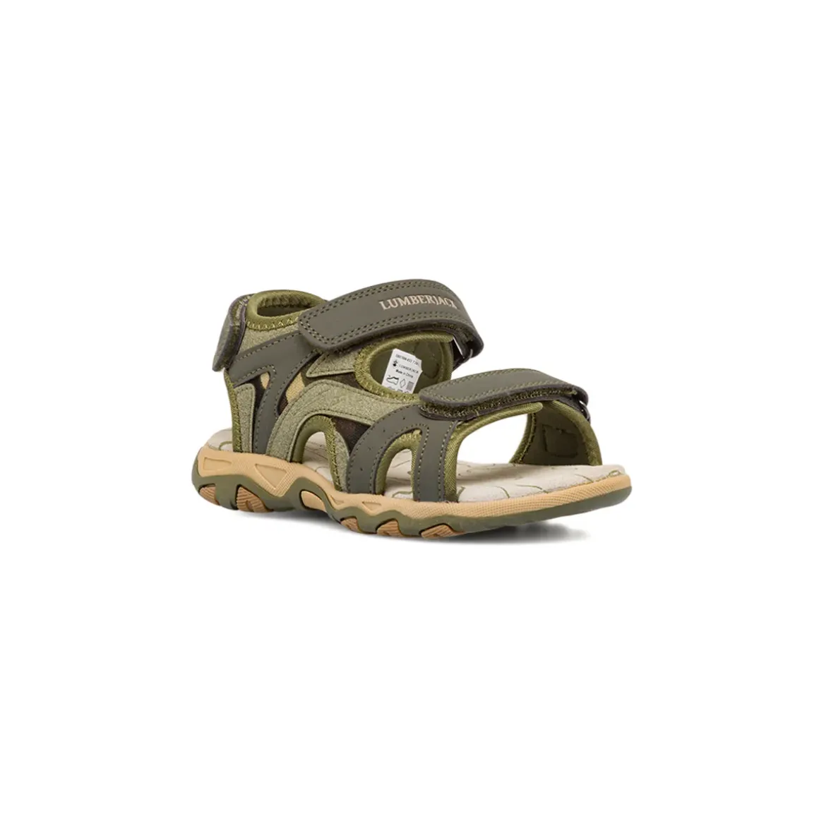 Sandali Verdi da Bambino con chiusura a strappo Lumberjack
