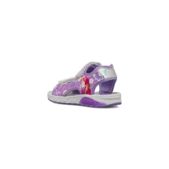 Sandali viola da Bambina con chiusura a strappo e stampa Frozen