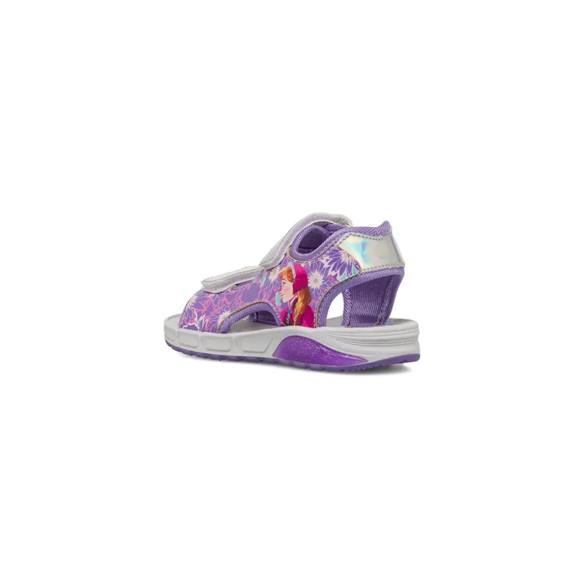Sandali viola da Bambina con chiusura a strappo e stampa Frozen