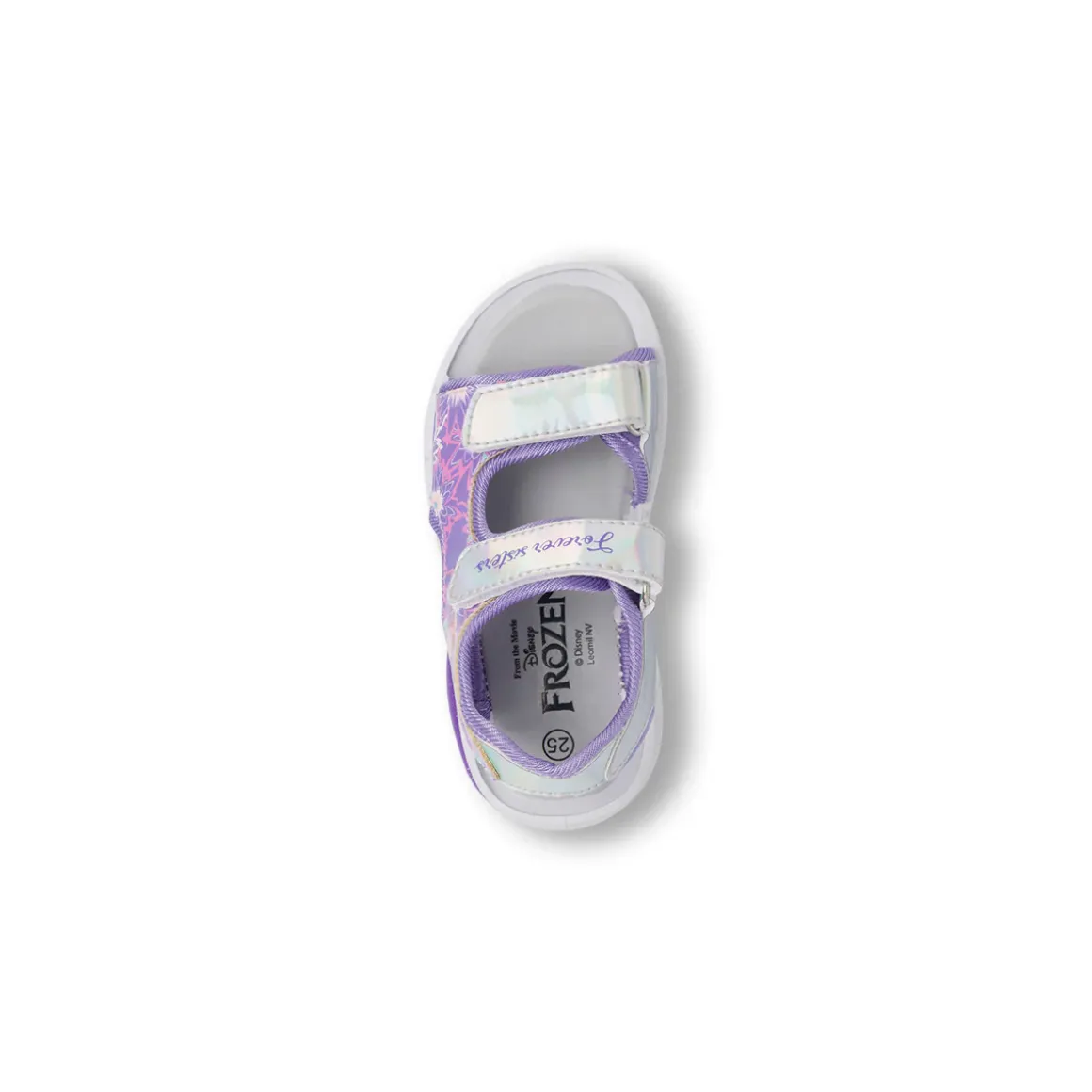 Sandali viola da Bambina con chiusura a strappo e stampa Frozen